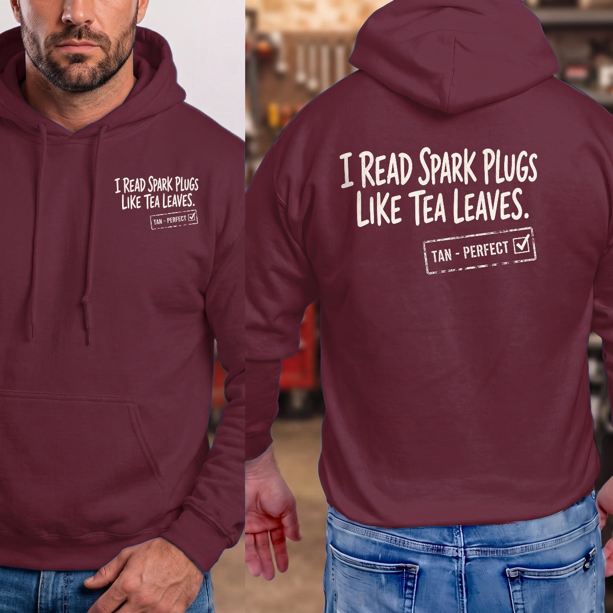 Maroon | Left Chest + Back