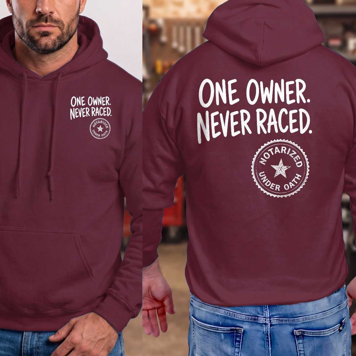 Maroon | Left Chest + Back