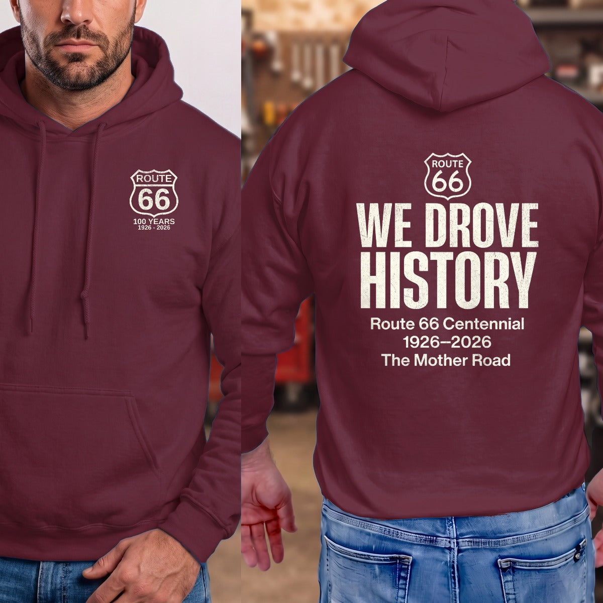 Maroon | Left Chest + Back