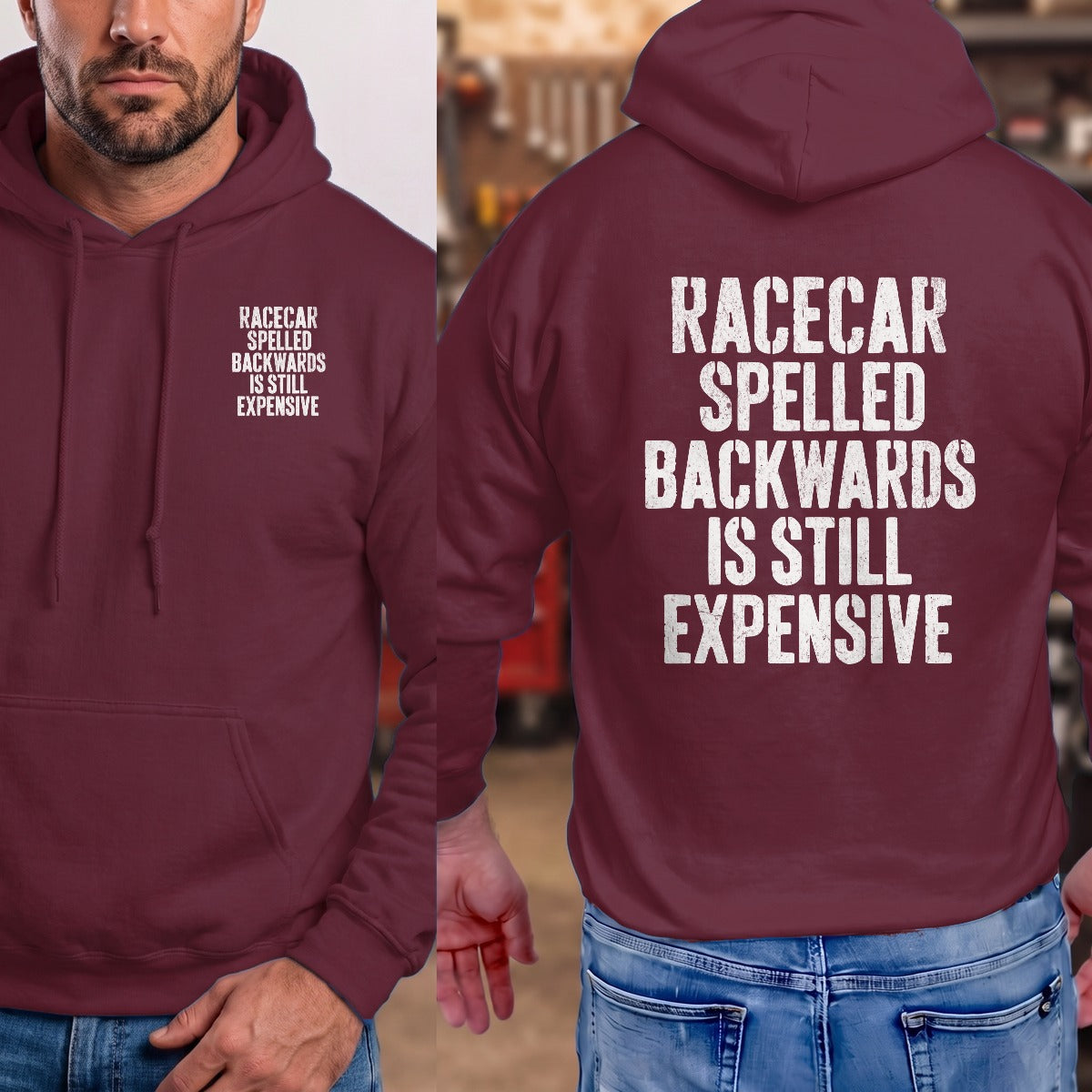 Maroon | Left Chest + Back