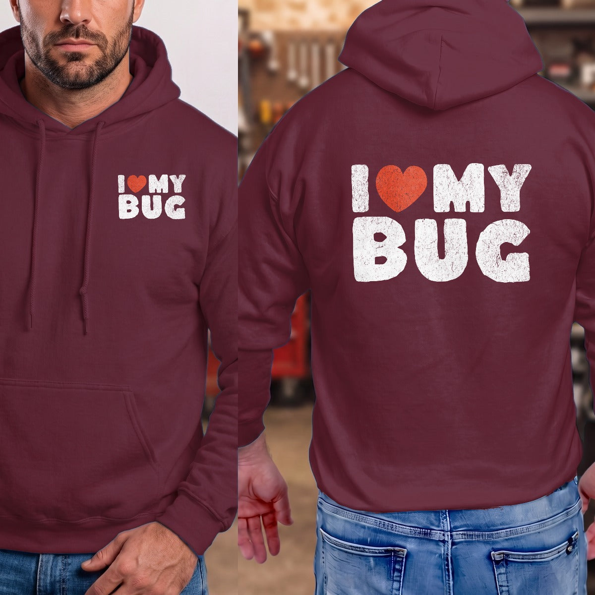 Maroon | Left Chest + Back