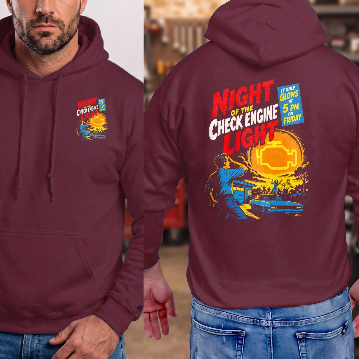 Maroon | Left Chest + Back