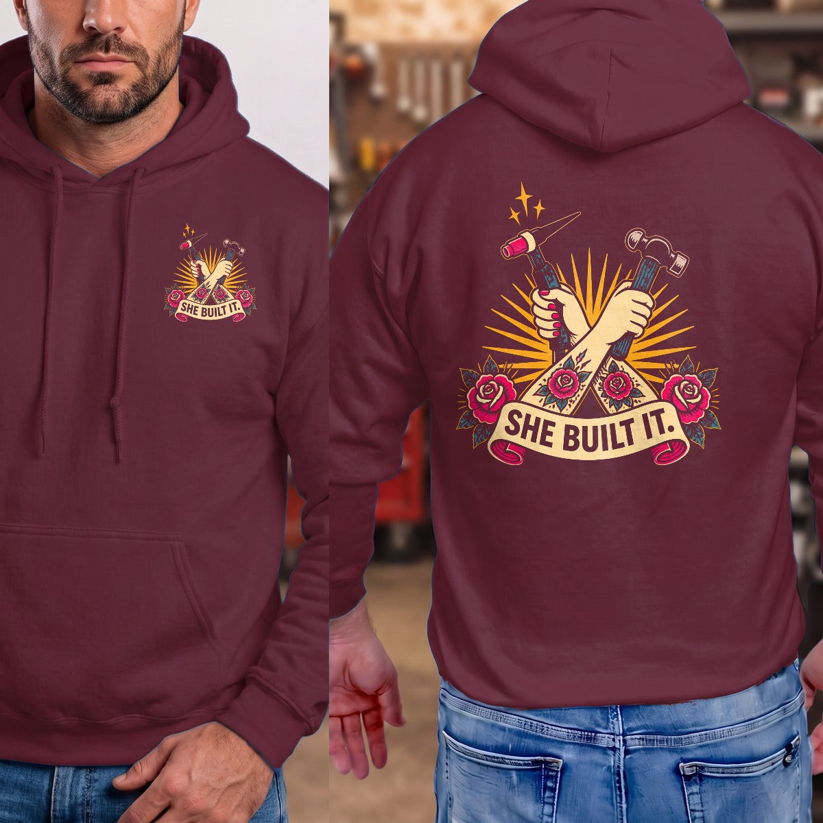 Maroon | Front & Back