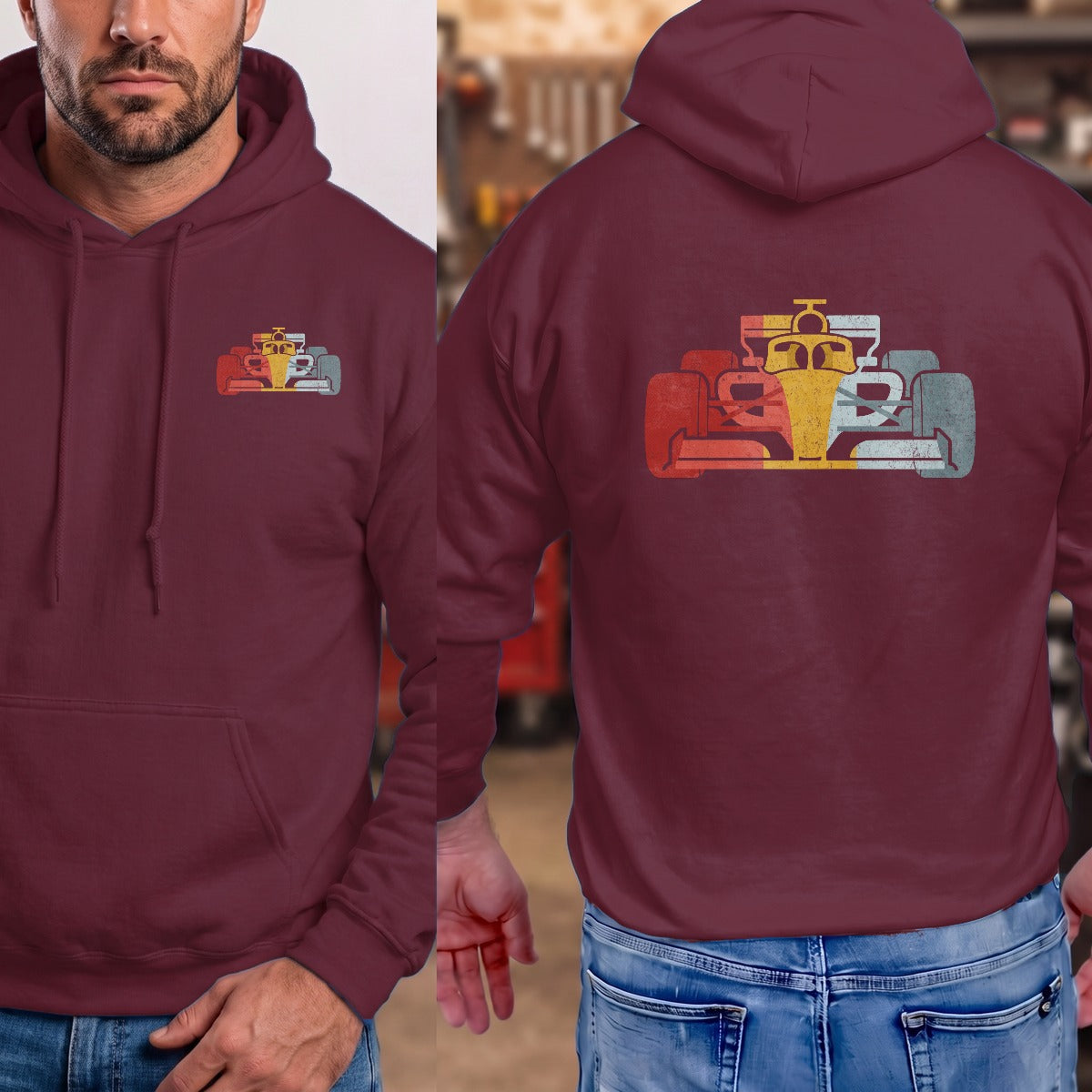 Maroon | Left Chest + Back