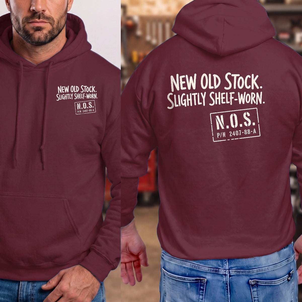 Maroon | Left Chest + Back