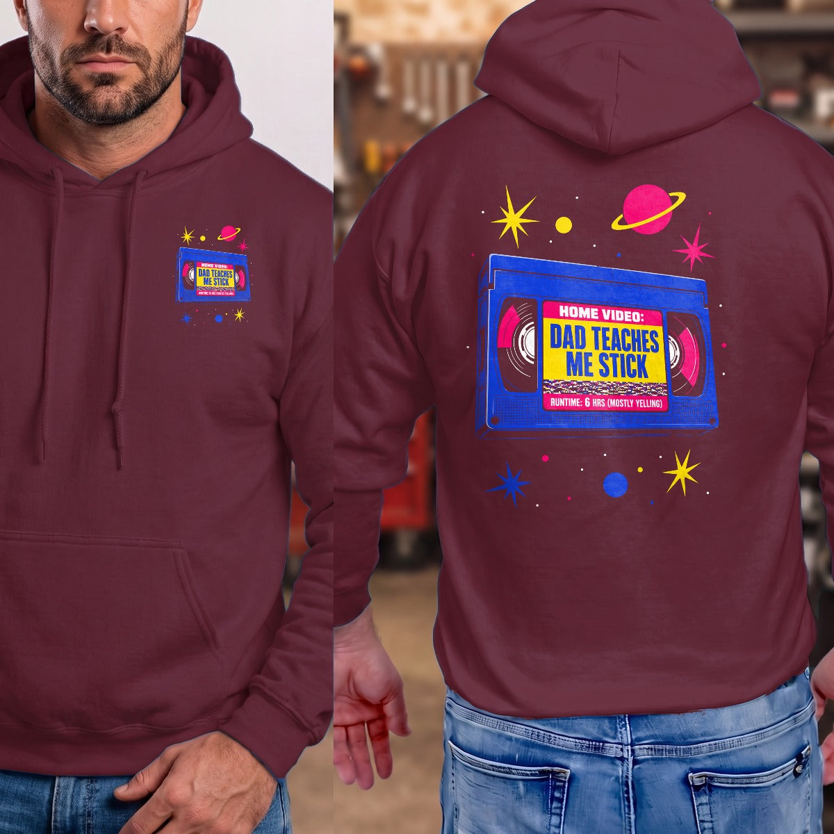 Maroon | Left Chest + Back