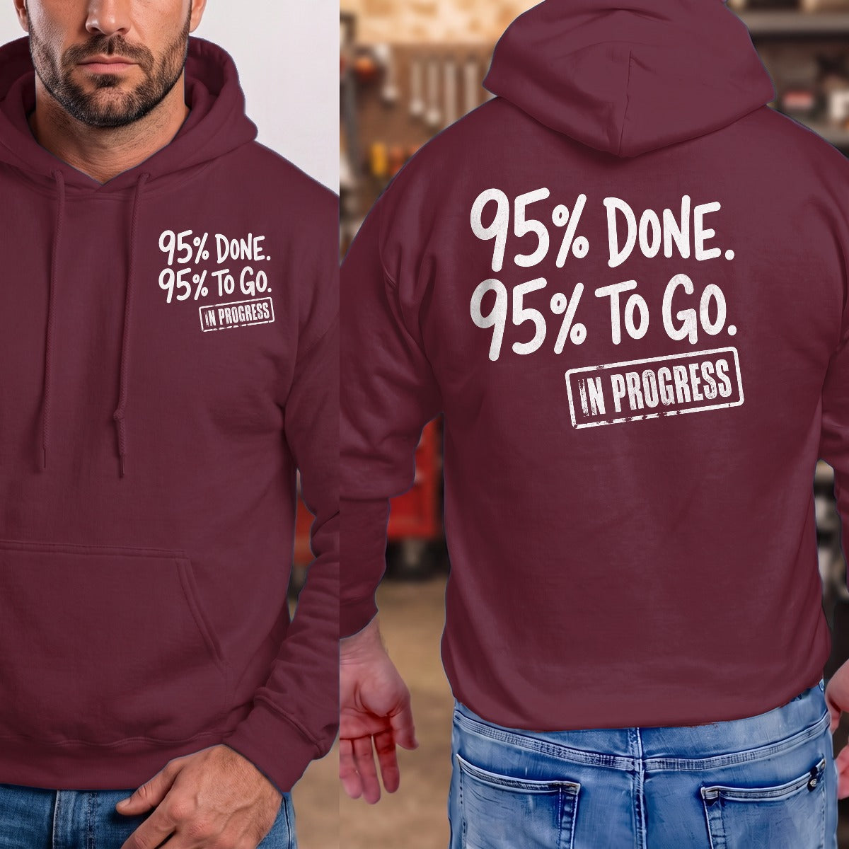Maroon | Left Chest + Back