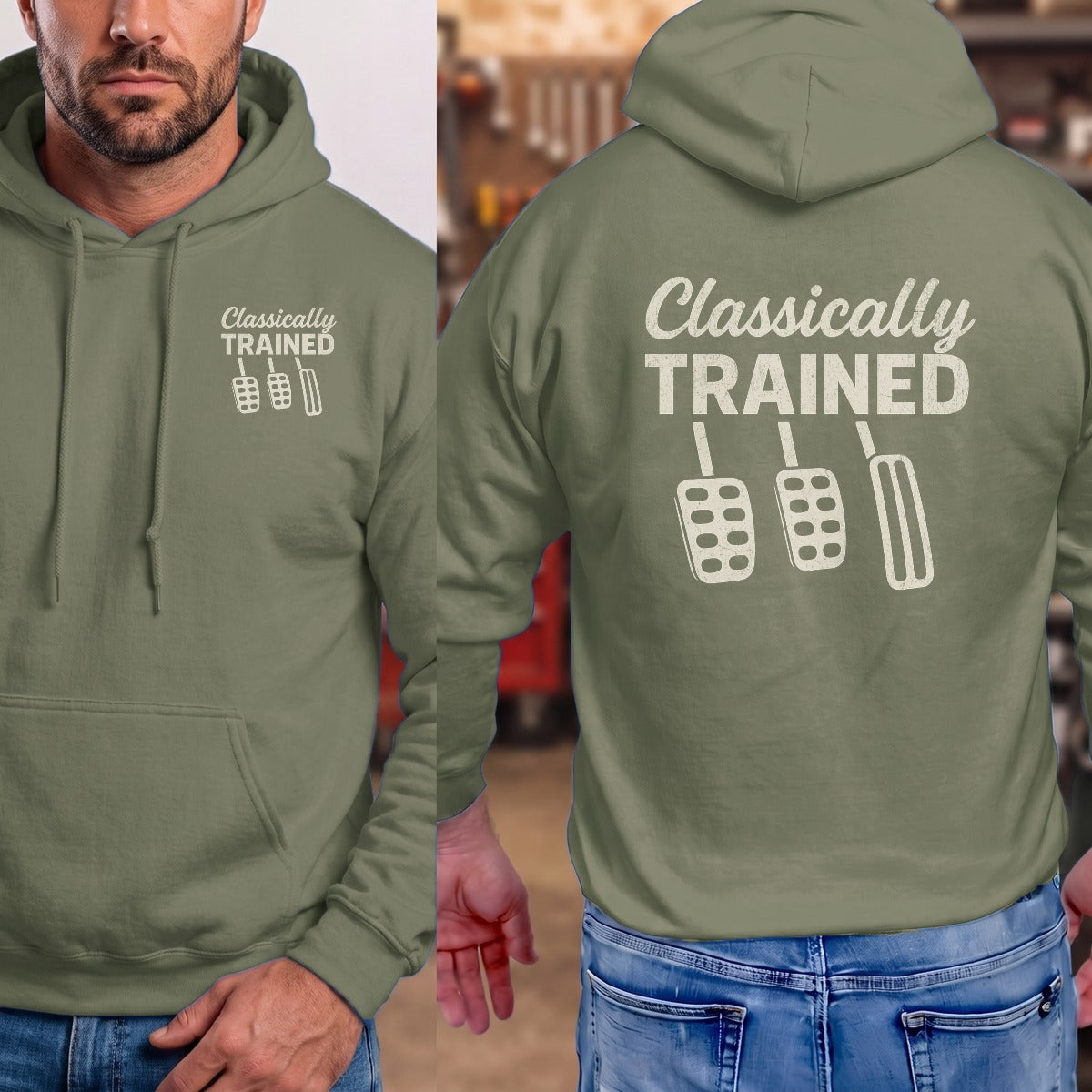 Military Green | Left Chest + Back
