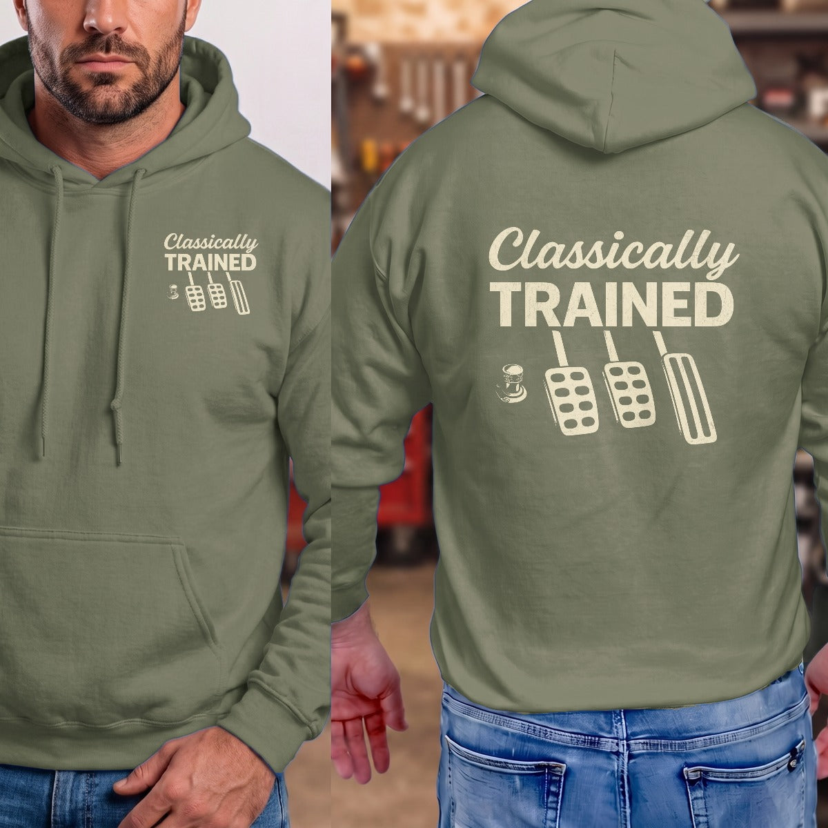 Military Green | Left Chest + Back