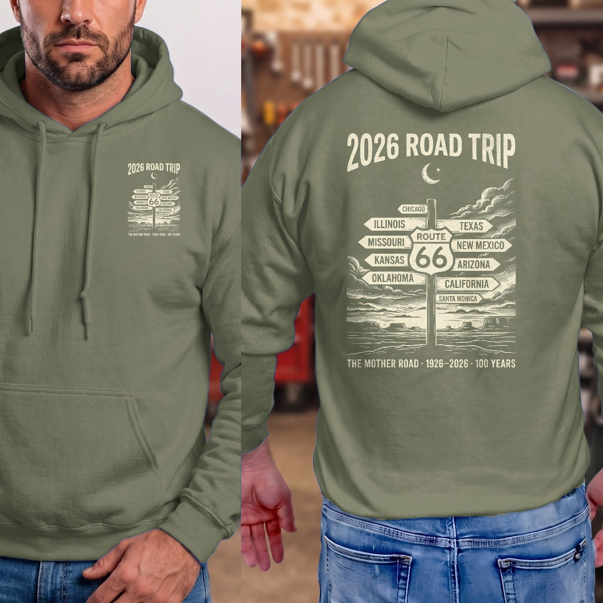 Military Green | Front & Back