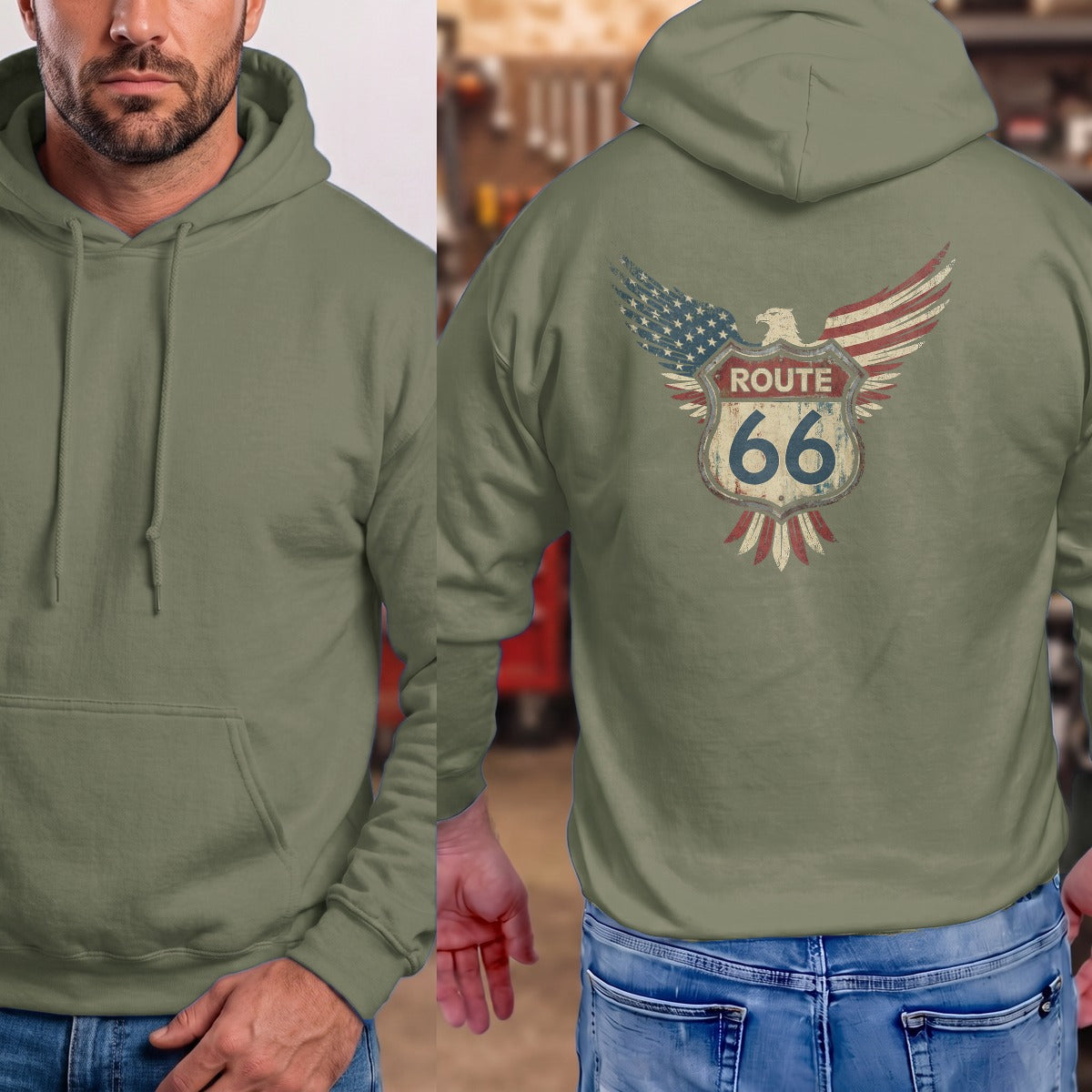 Military Green | Full Back