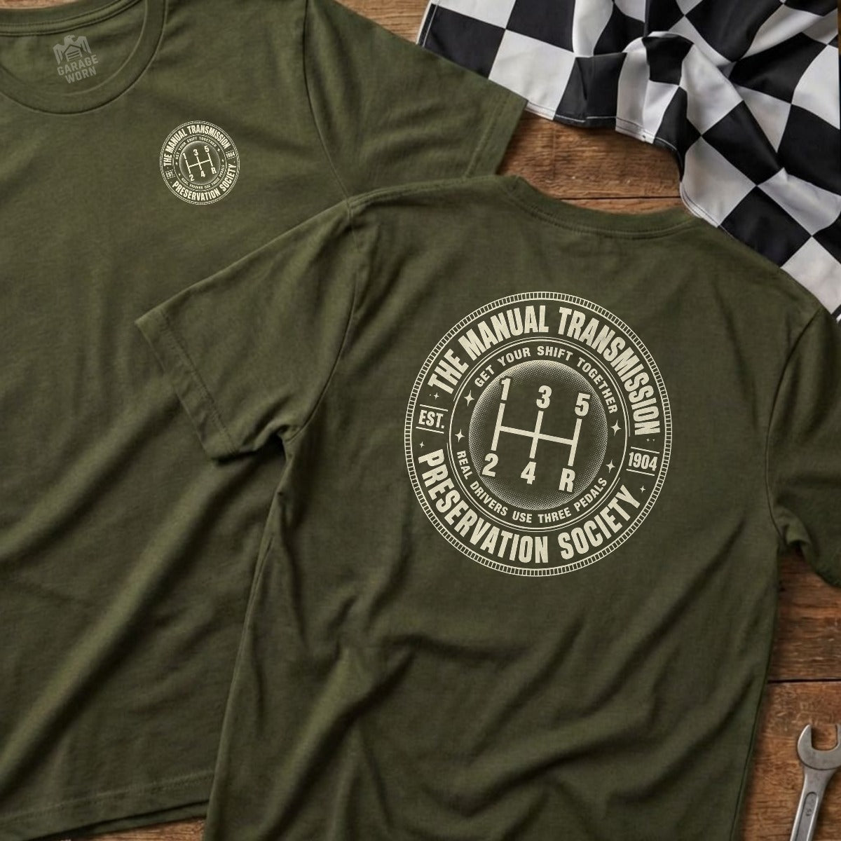 Military Green | Left Chest + Back