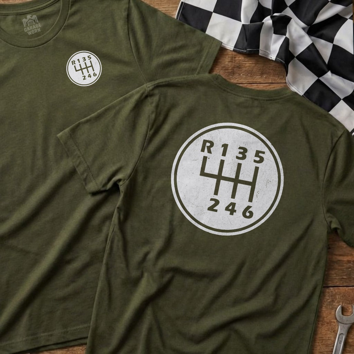 Military Green | Left Chest + Back