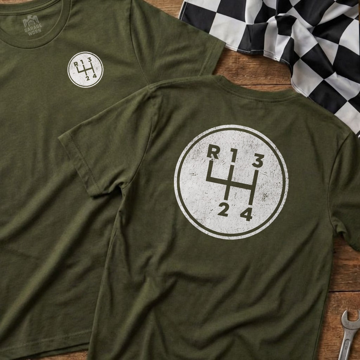 Military Green | Left Chest + Back