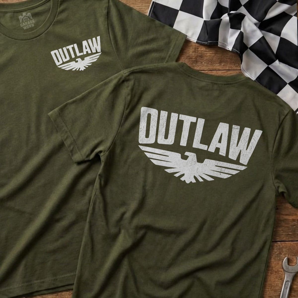 Military Green | Left Chest + Back