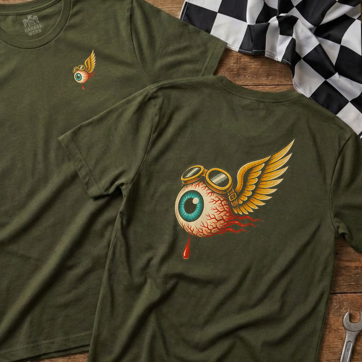 Military Green | Left Chest + Back