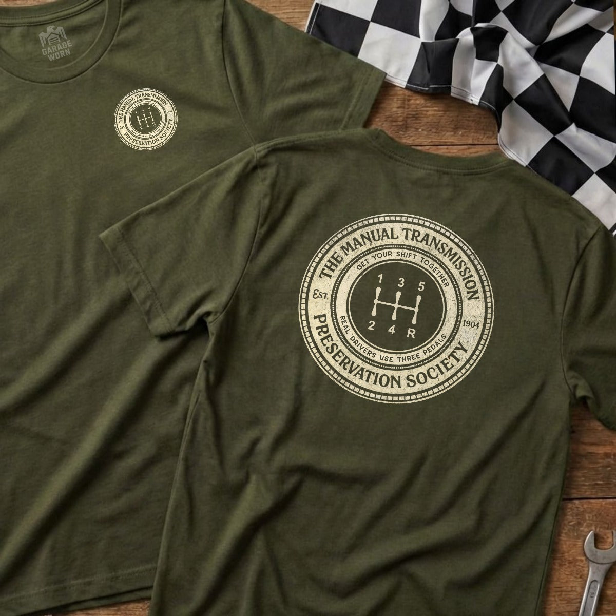 Military Green | Left Chest + Back