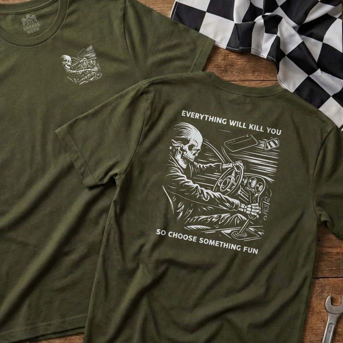 Military Green | Left Chest + Back