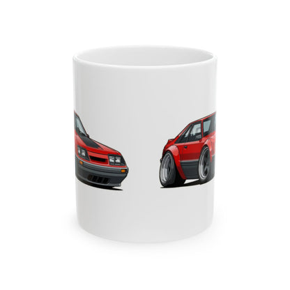 Example customer car on an 11 oz mug, both sides