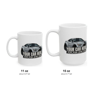 11 oz and 15 oz mugs side by side at real size