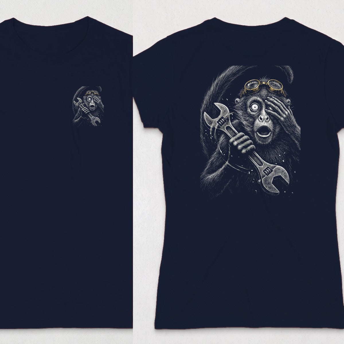 Navy | Left Chest + Back