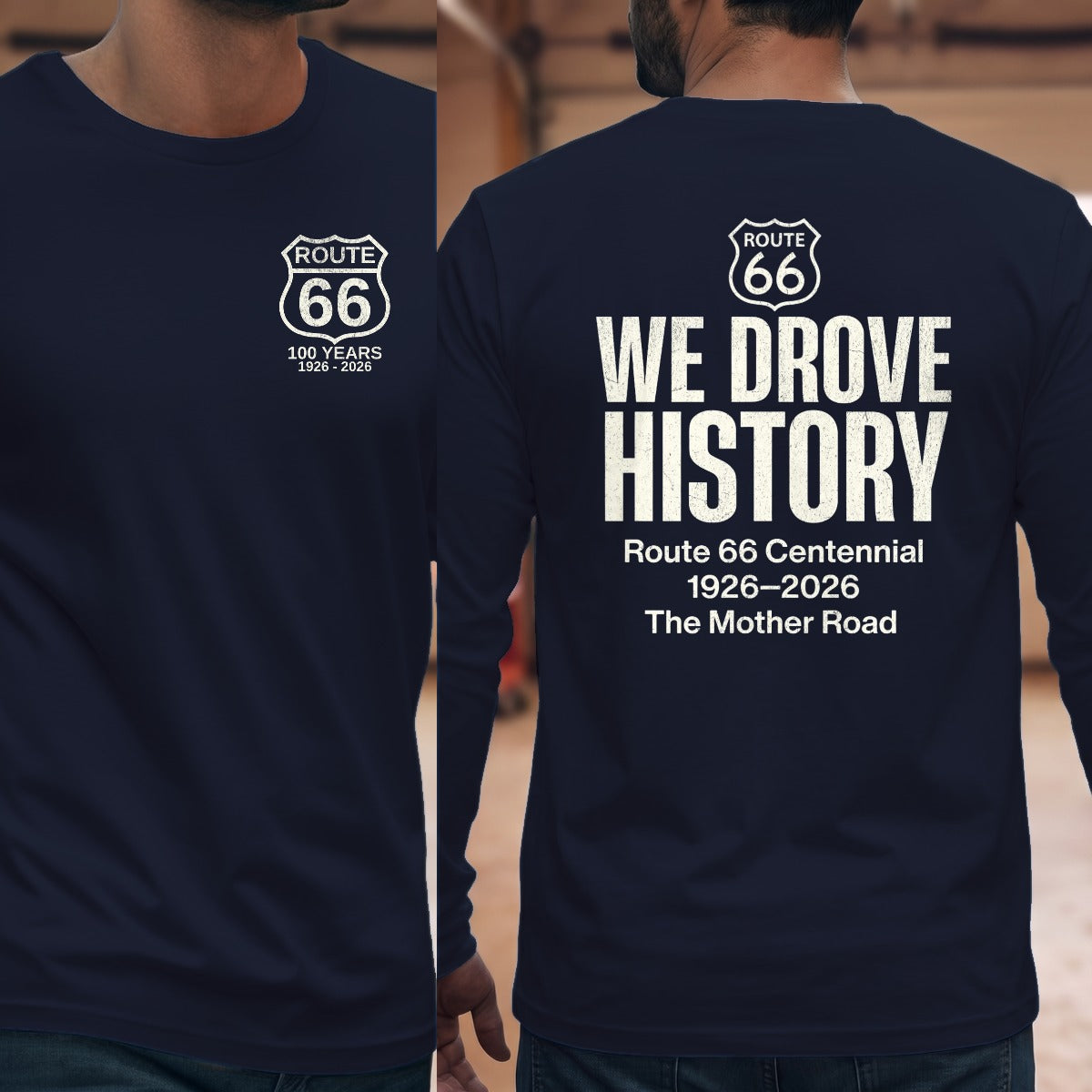 Navy | Left Chest + Back