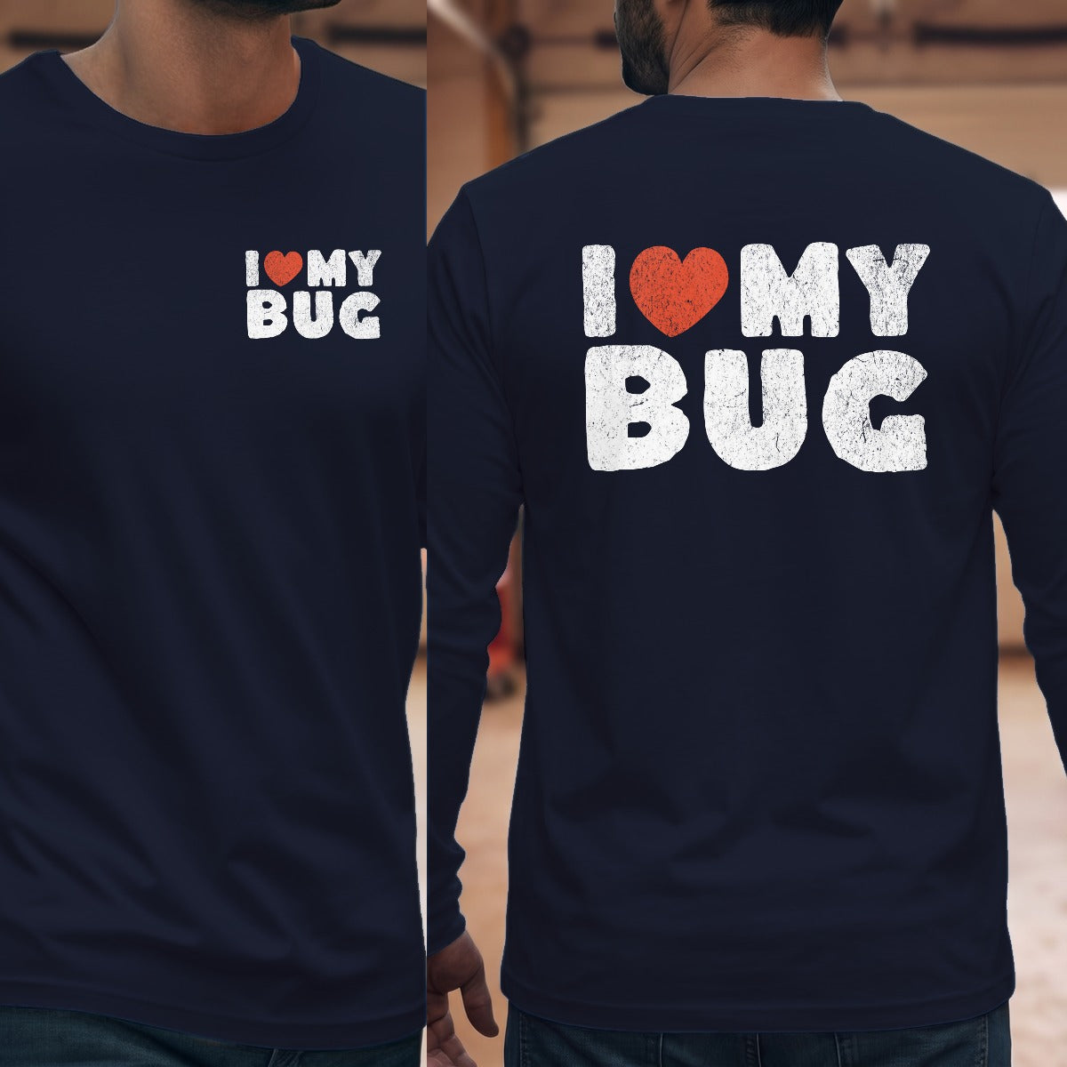 Navy | Left Chest + Back
