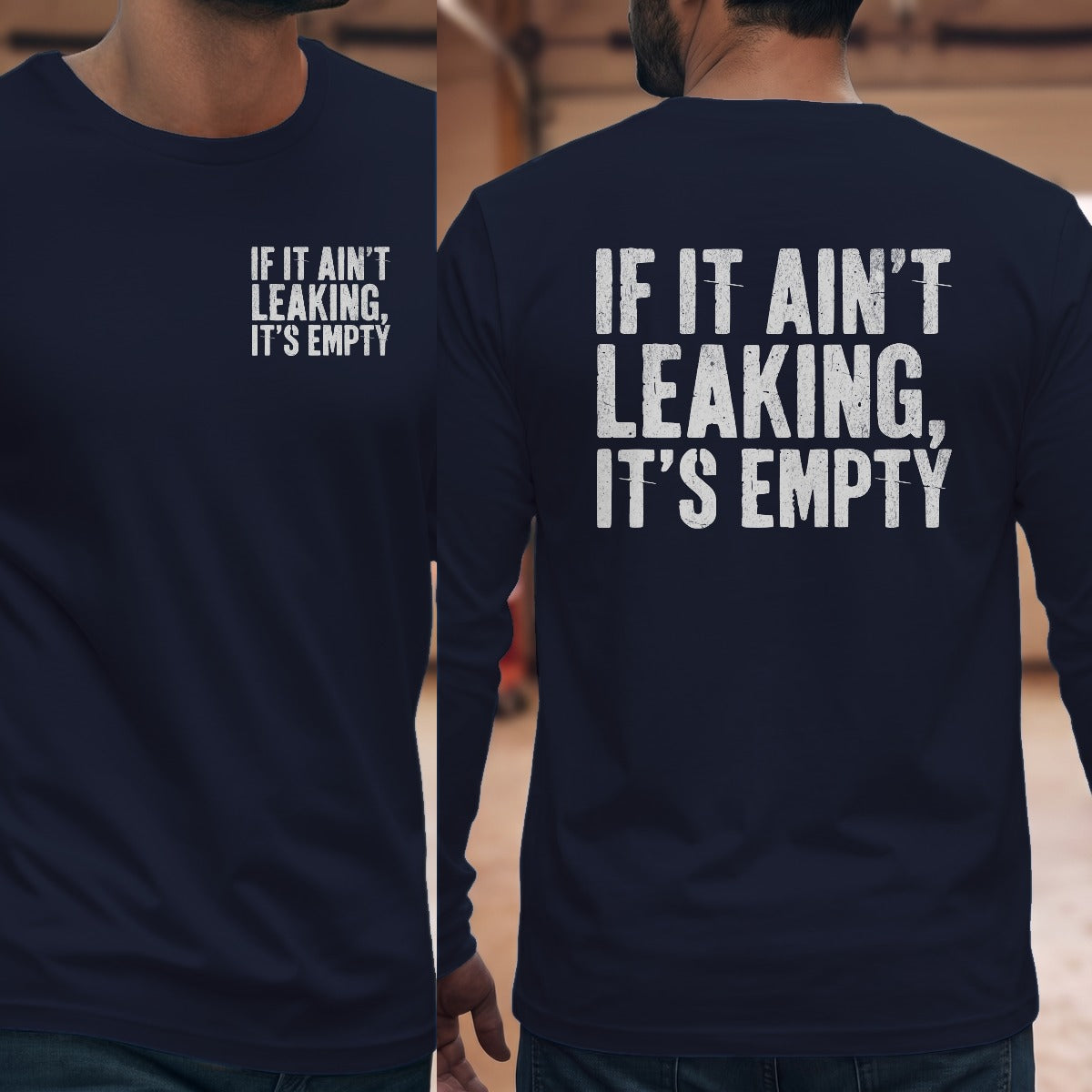 Navy | Left Chest + Back