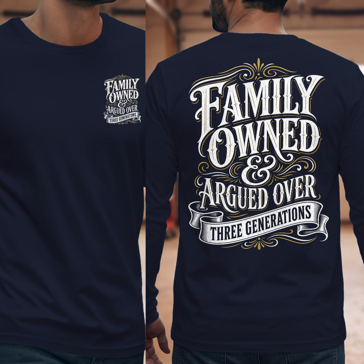 Navy | Front & Back