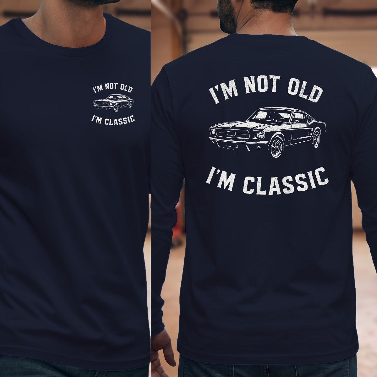 Navy | Left Chest + Back