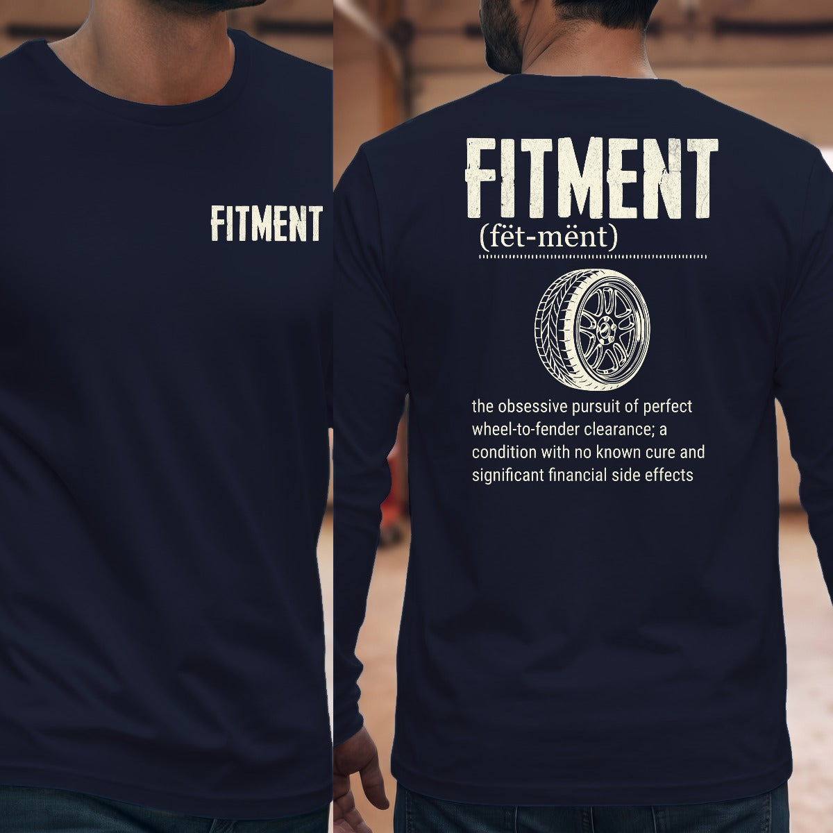Navy | Left Chest + Back