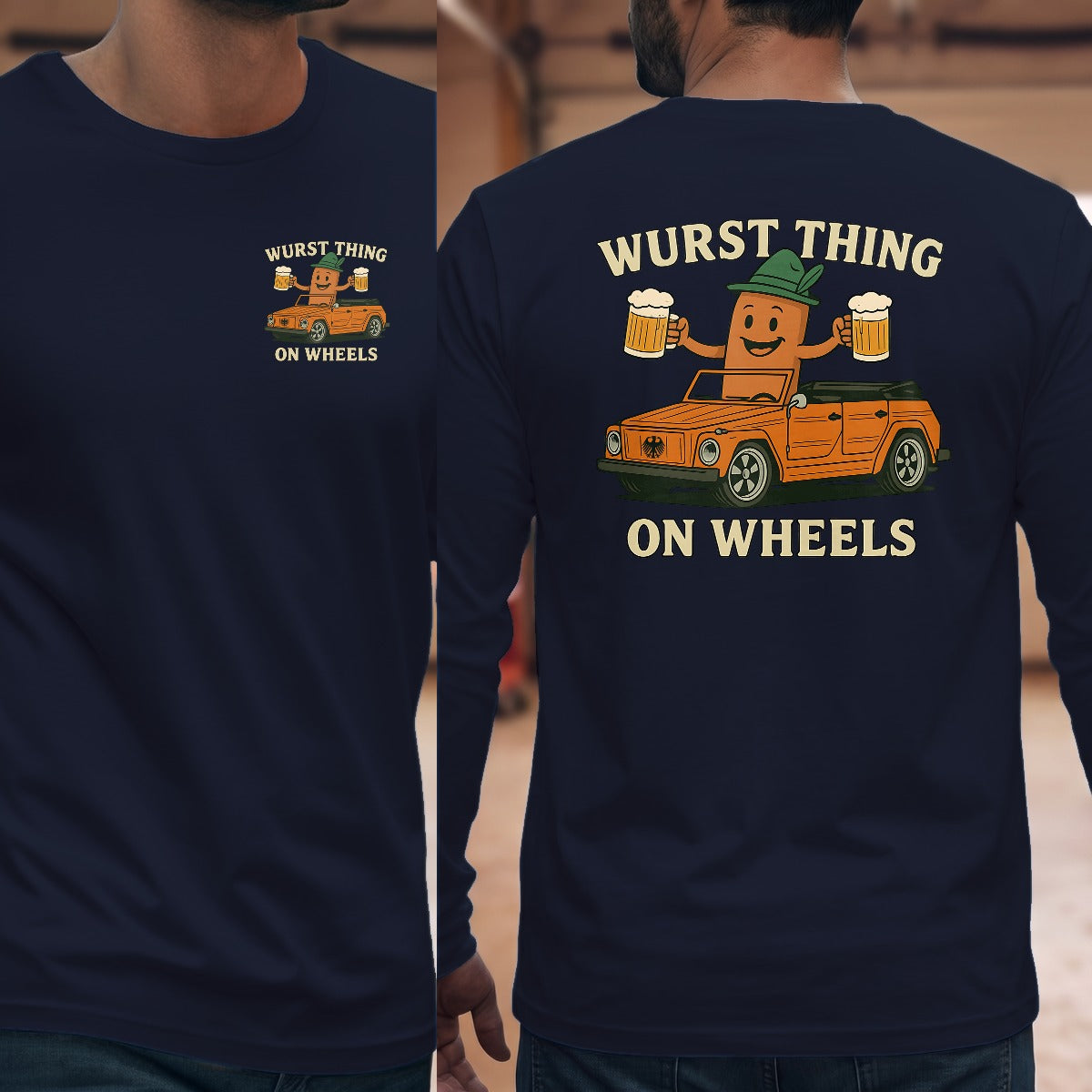 Navy | Left Chest + Back
