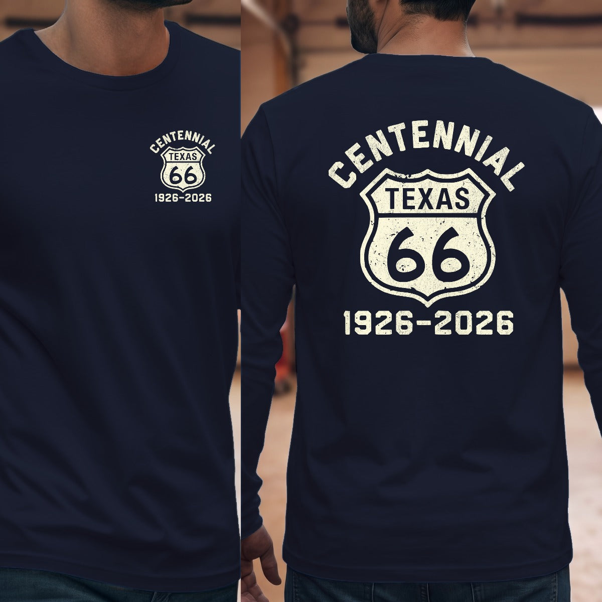 Navy | Left Chest + Back