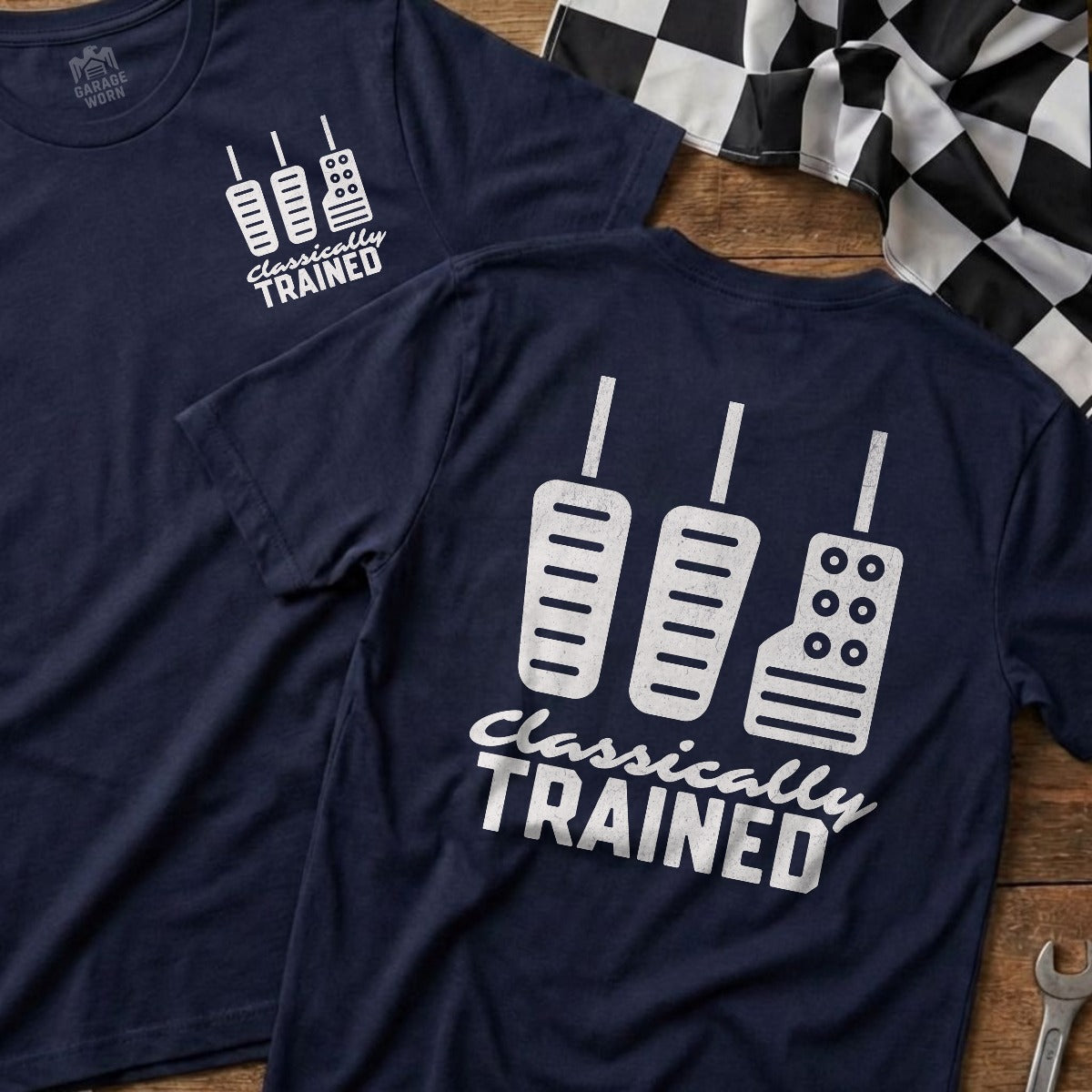 Navy | Left Chest + Back