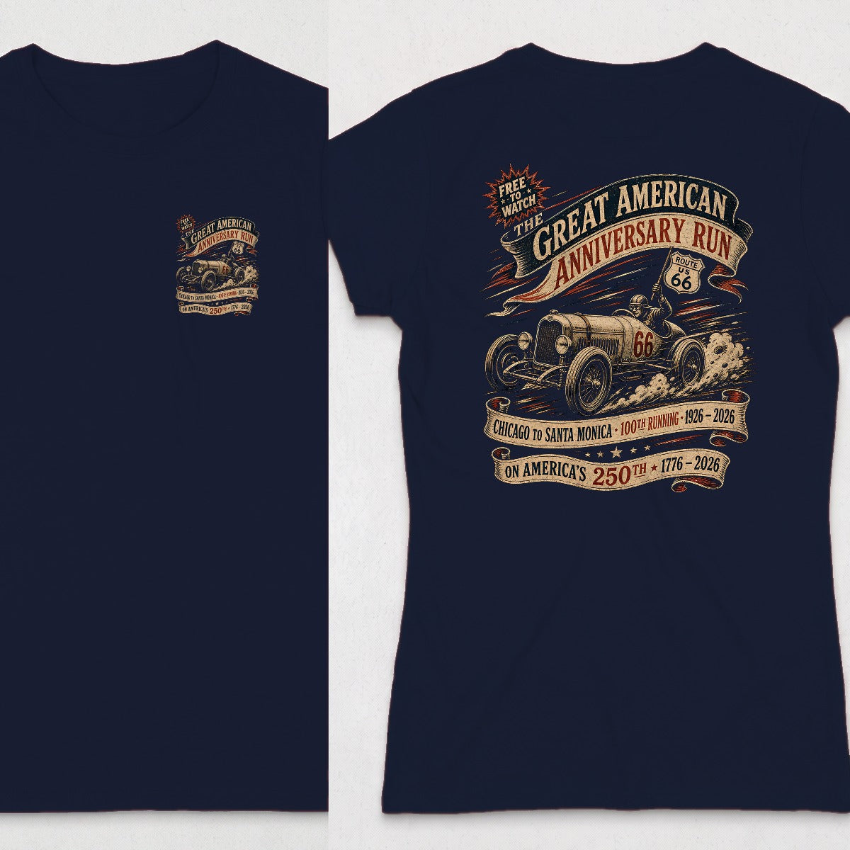 Navy | Left Chest + Back