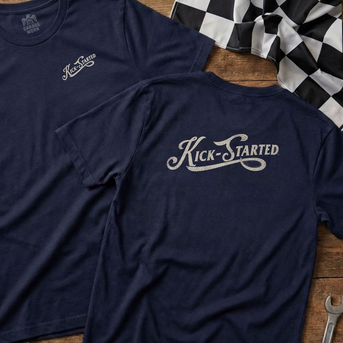 Navy | Left Chest + Back