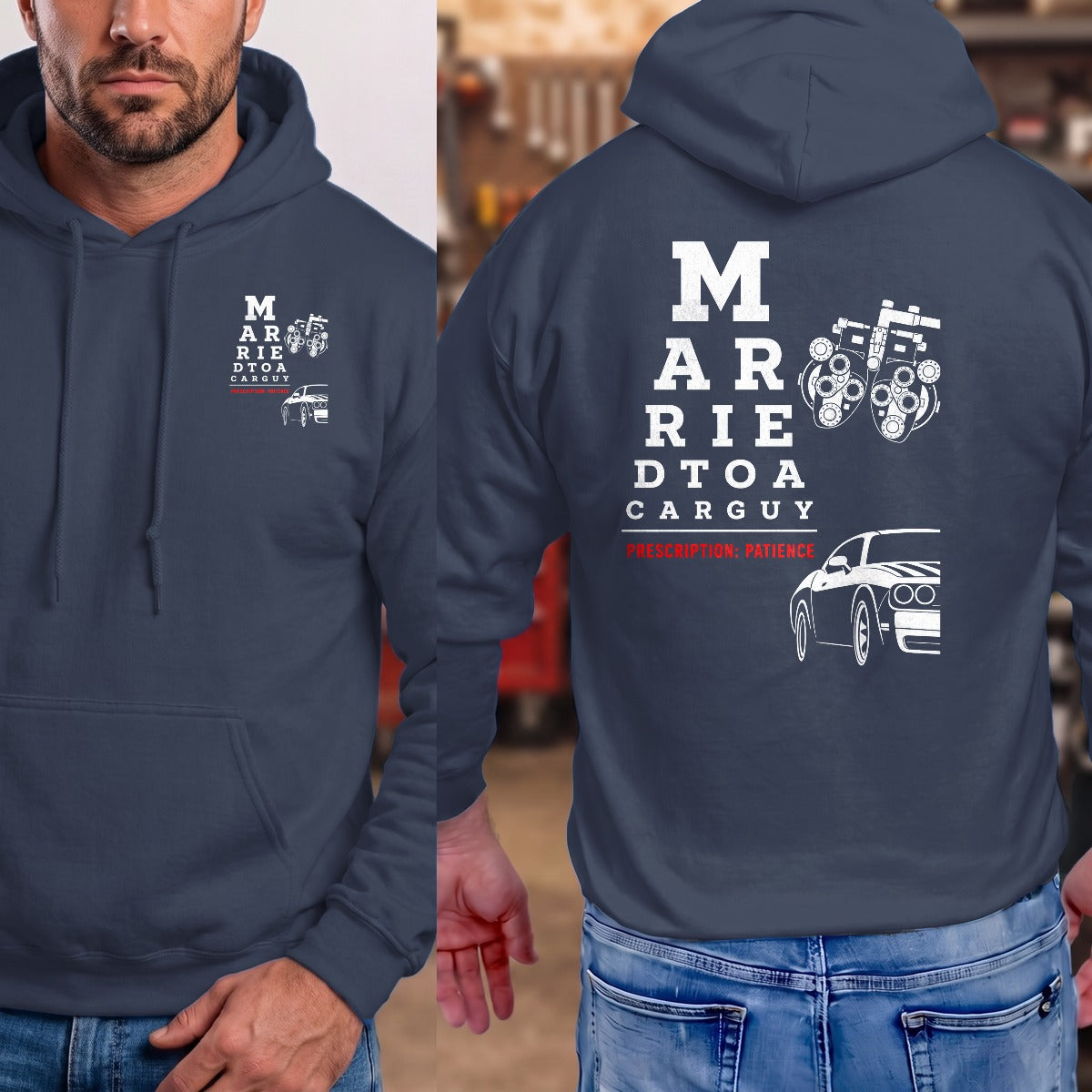 Navy | Left Chest + Back