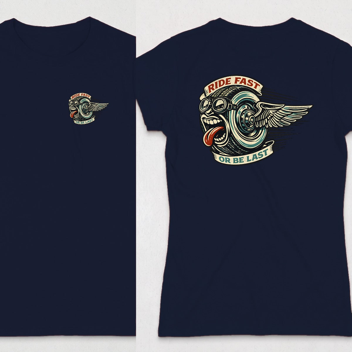 Navy | Left Chest + Back