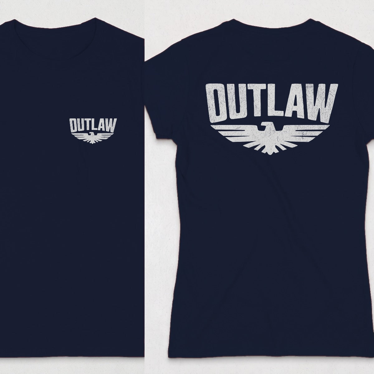 Navy | Left Chest + Back