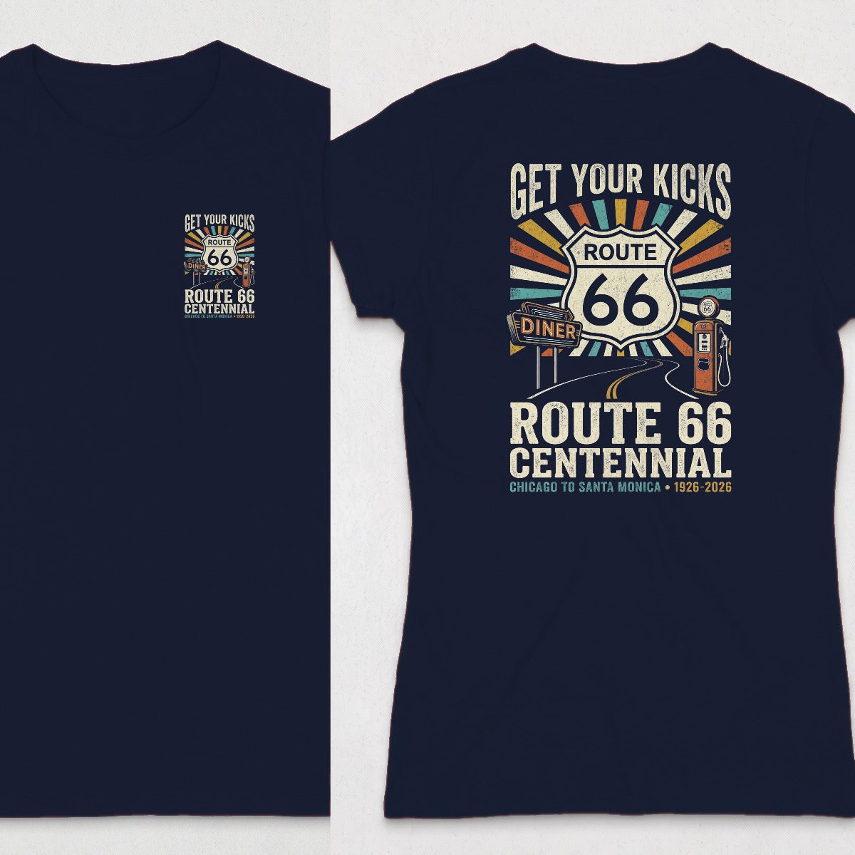 Navy | Left Chest + Back