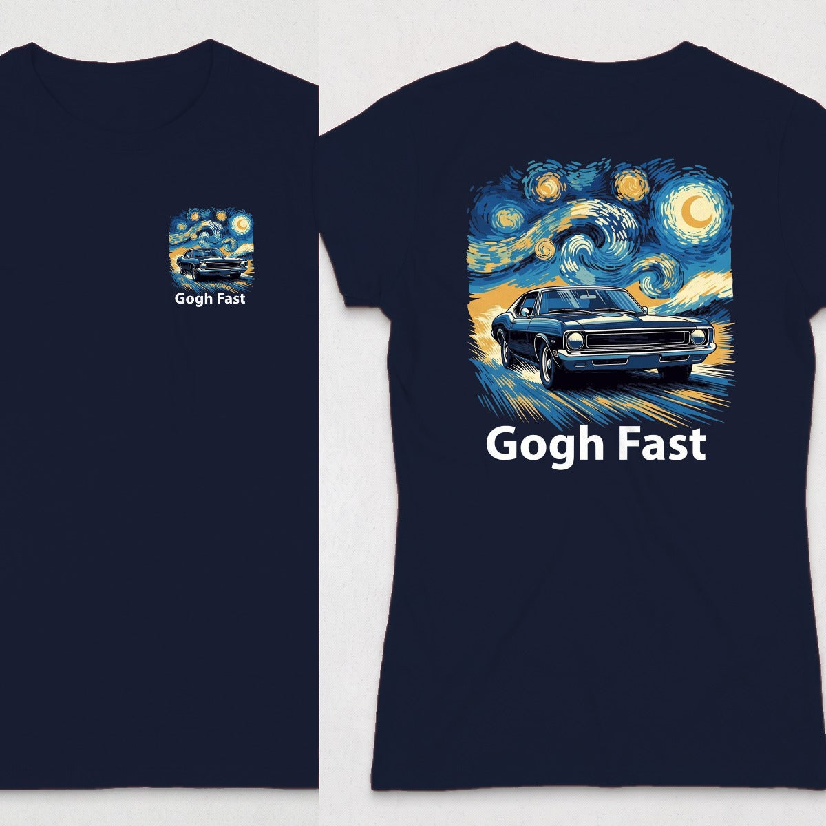 Navy | Left Chest + Back