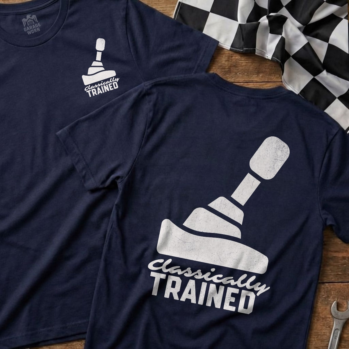 Navy | Left Chest + Back