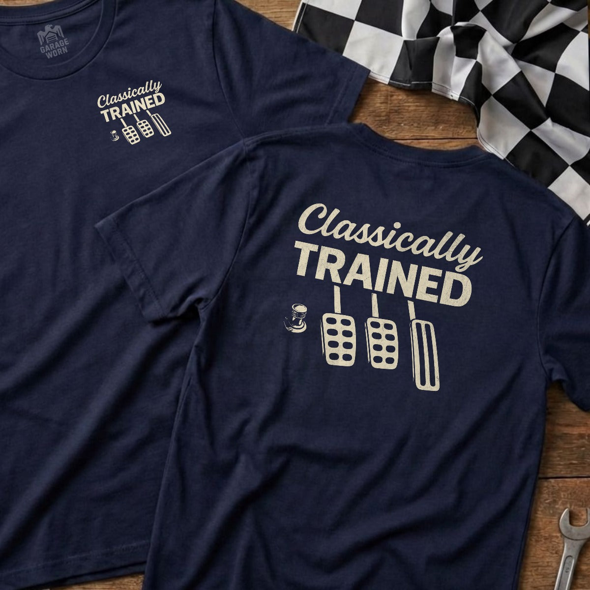 Navy | Left Chest + Back