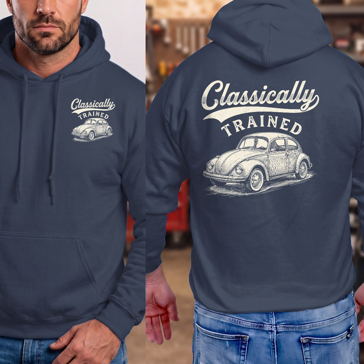 Navy | Left Chest + Back