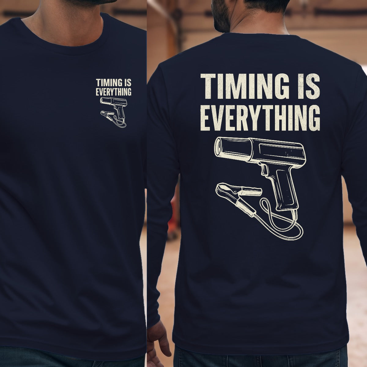 Navy | Left Chest + Back