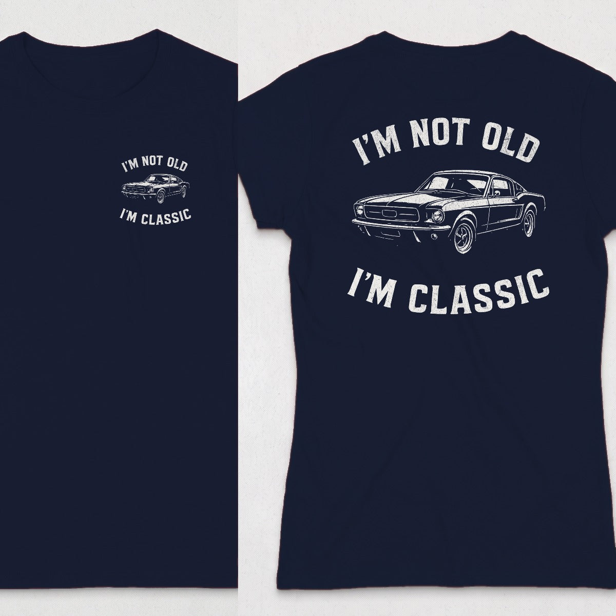 Navy | Left Chest + Back