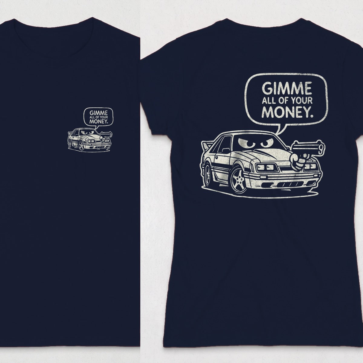Navy | Left Chest + Back