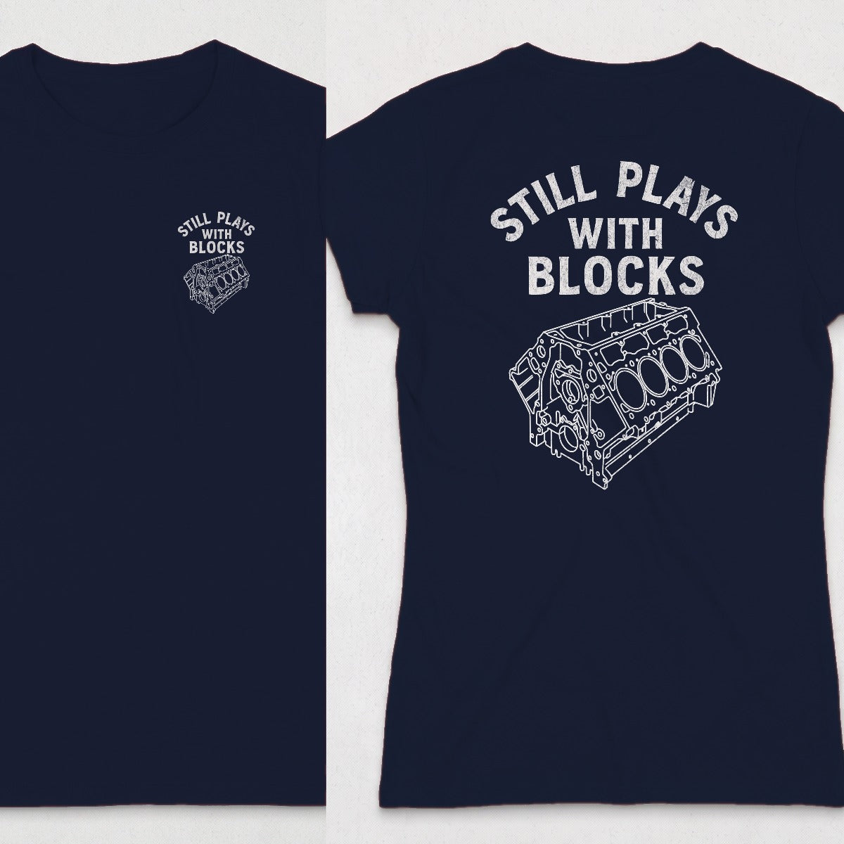 Navy | Left Chest + Back
