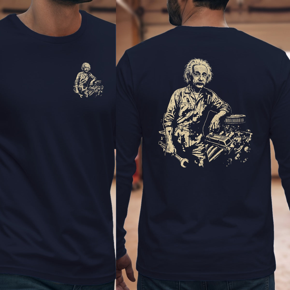 Navy | Left Chest + Back