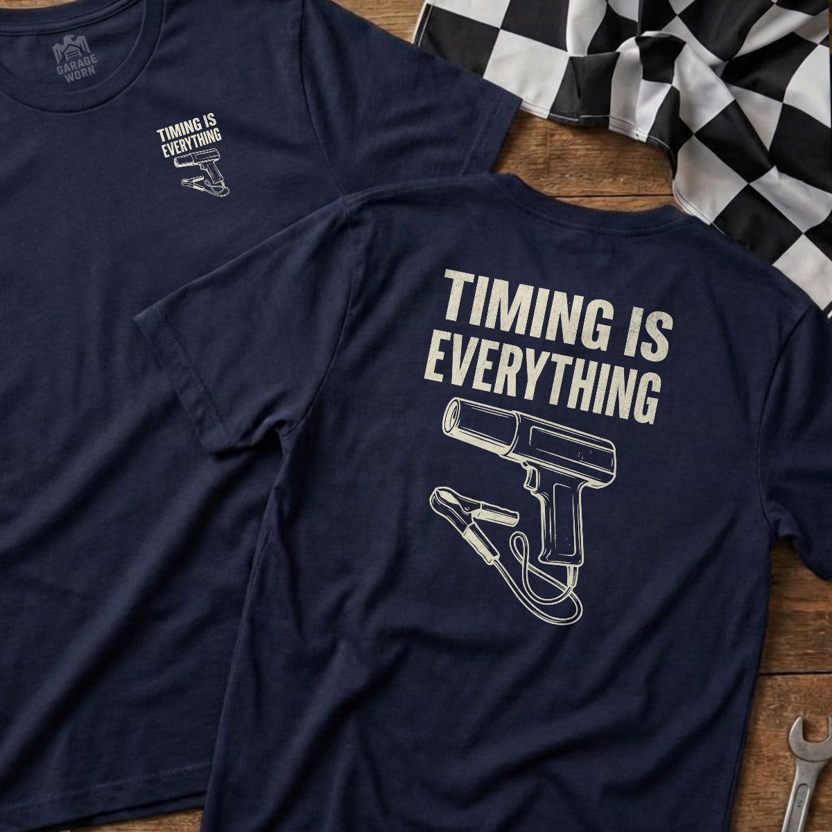 Navy | Left Chest + Back